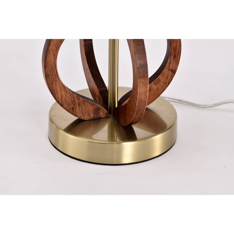 Linen Shade 6 Inch Brass Base Finish Pull Chain Table Lamp