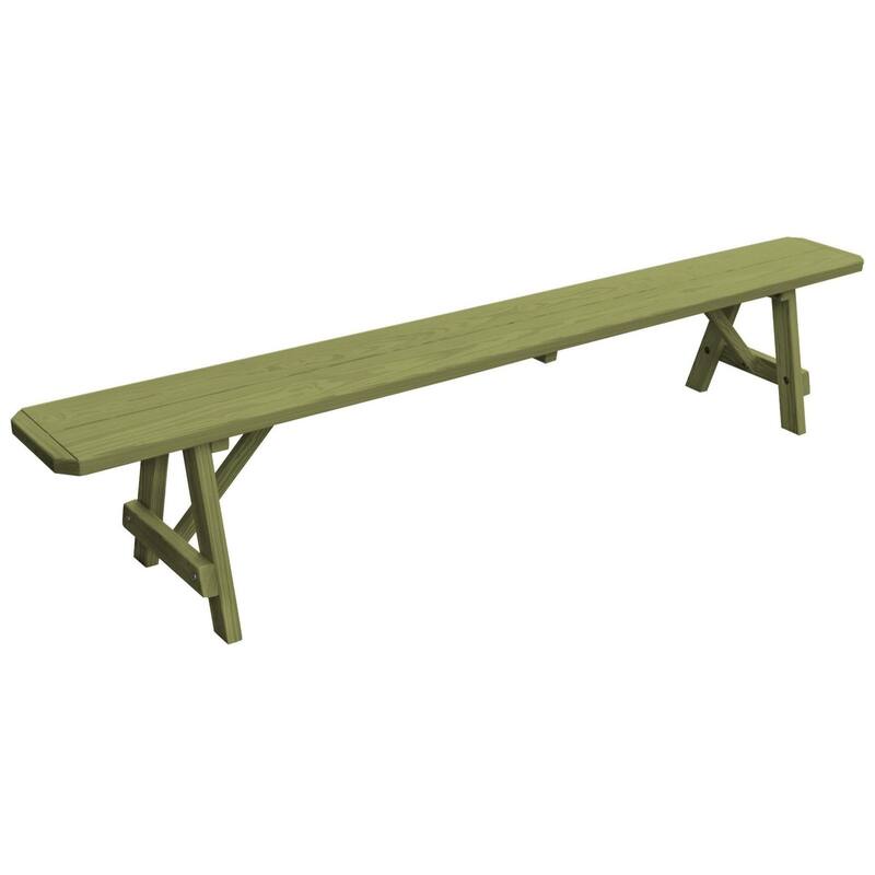 Pine 8' Traditional Bench