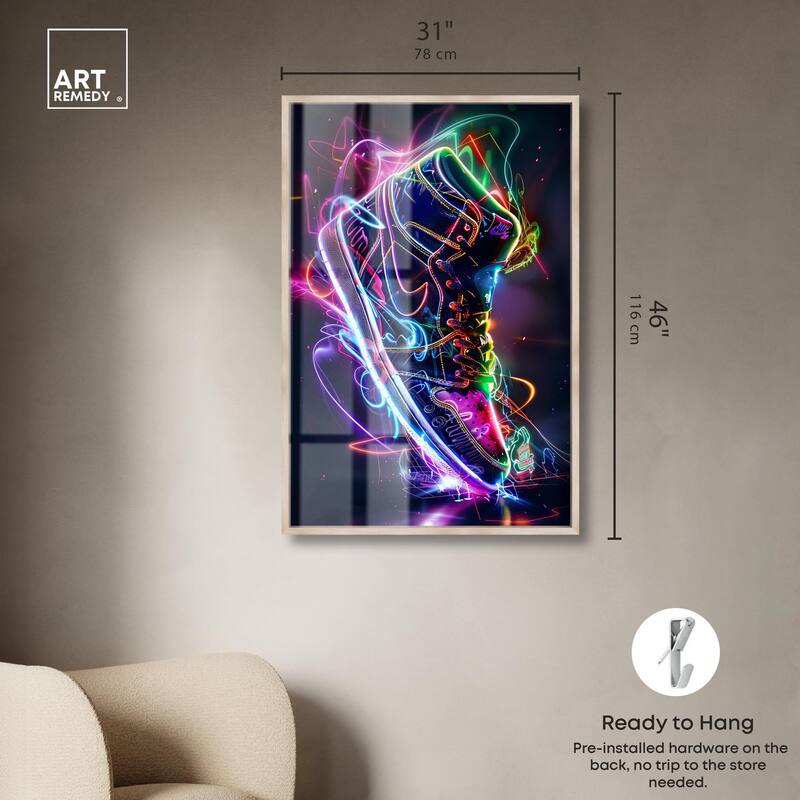 Bright Lights Sneaker Shadowbox by Art Remedy