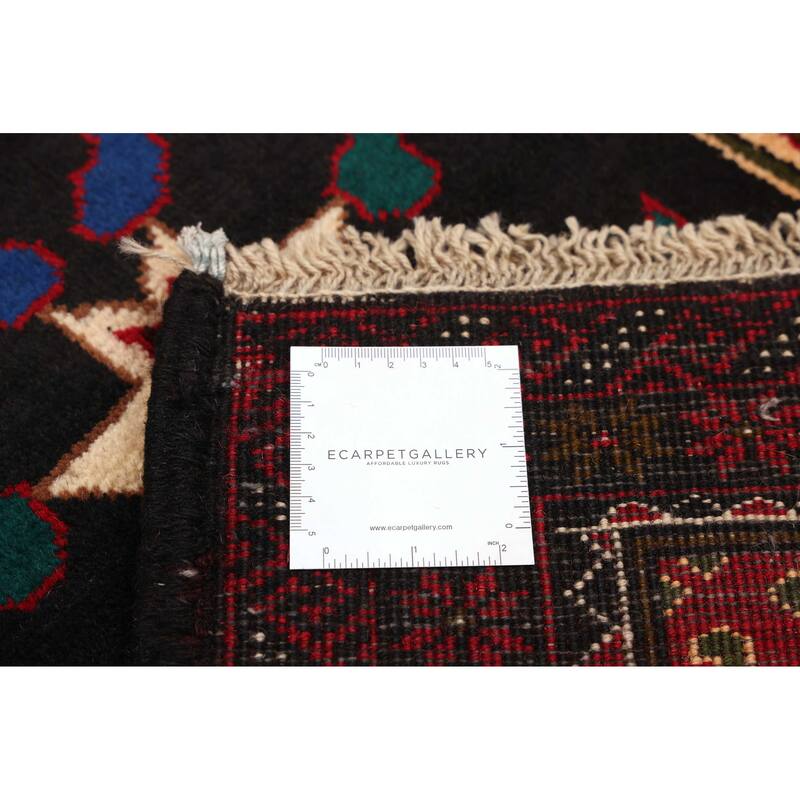 ECARPETGALLERY Hand-knotted Teimani Dark Olive Green Wool Rug - 3'10 x 7'1