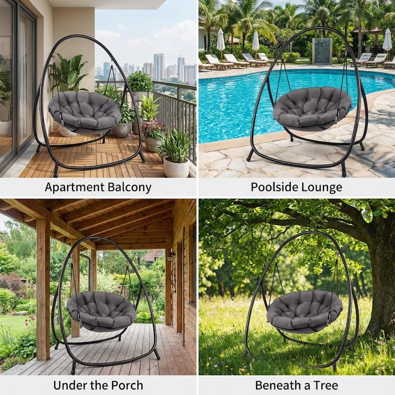 Oversized Hanging Egg Chair with Stand