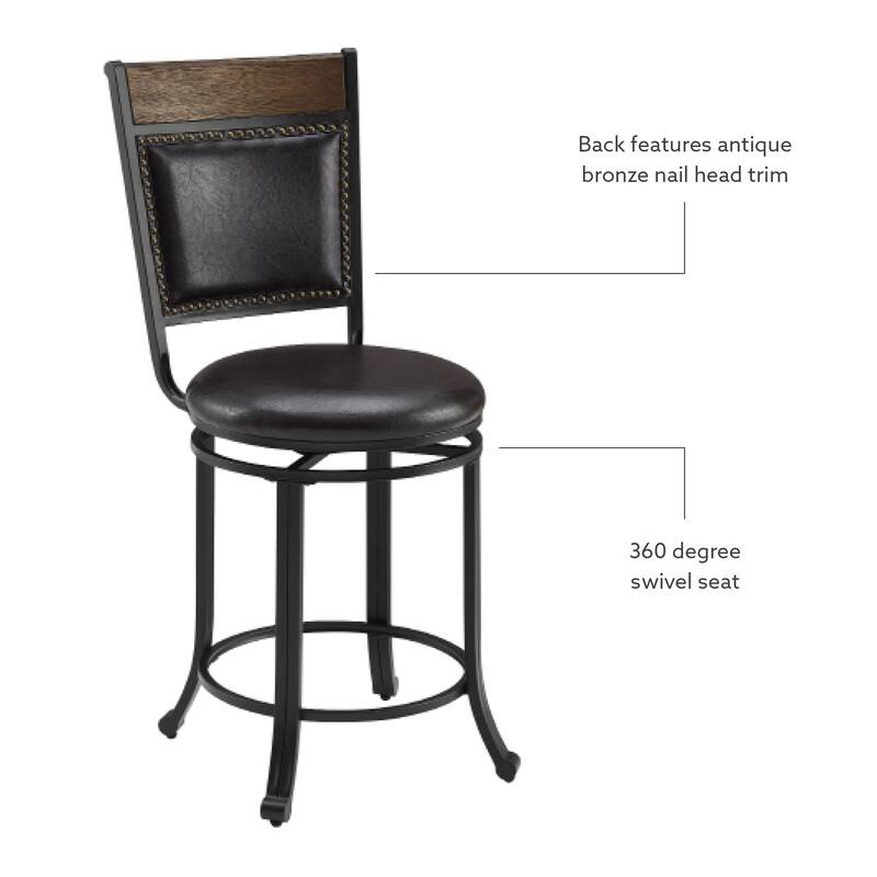 Linon Franklin Swivel Counter Stool