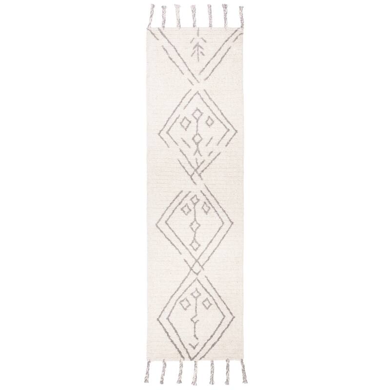 SAFAVIEH Handmade Casablanca Shag Gjenovefa Tribal Wool Rug