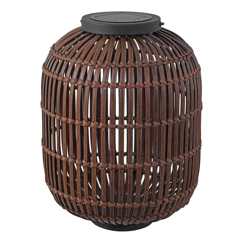 Nara Faux Indoor/Outdoor LED Solar Powered Lantern, By JONATHAN Y - 20.25