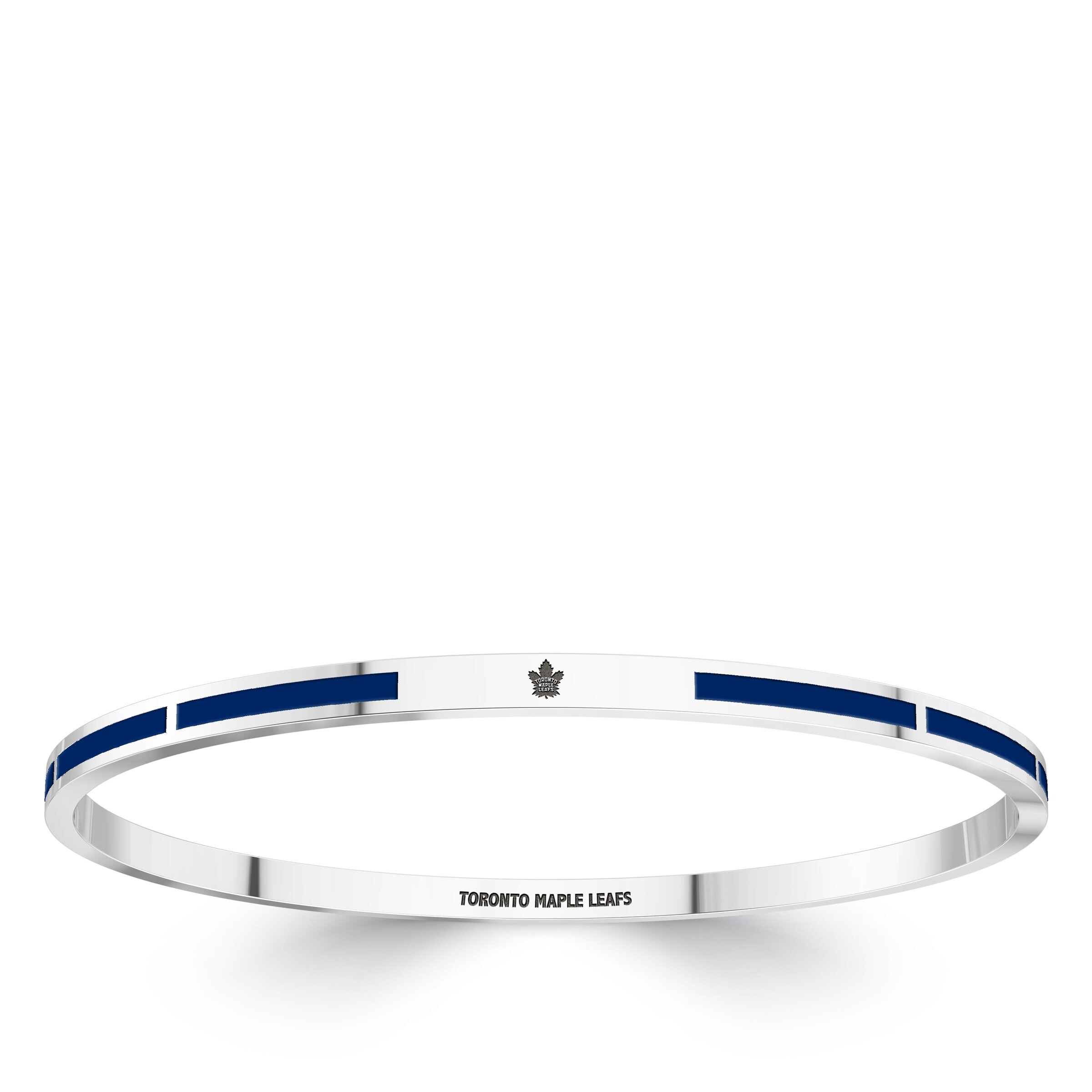 Shop Toronto Maple Leafs Engraved Sterling Silver Enamel Bracelet In Blue On Sale Overstock 30626715