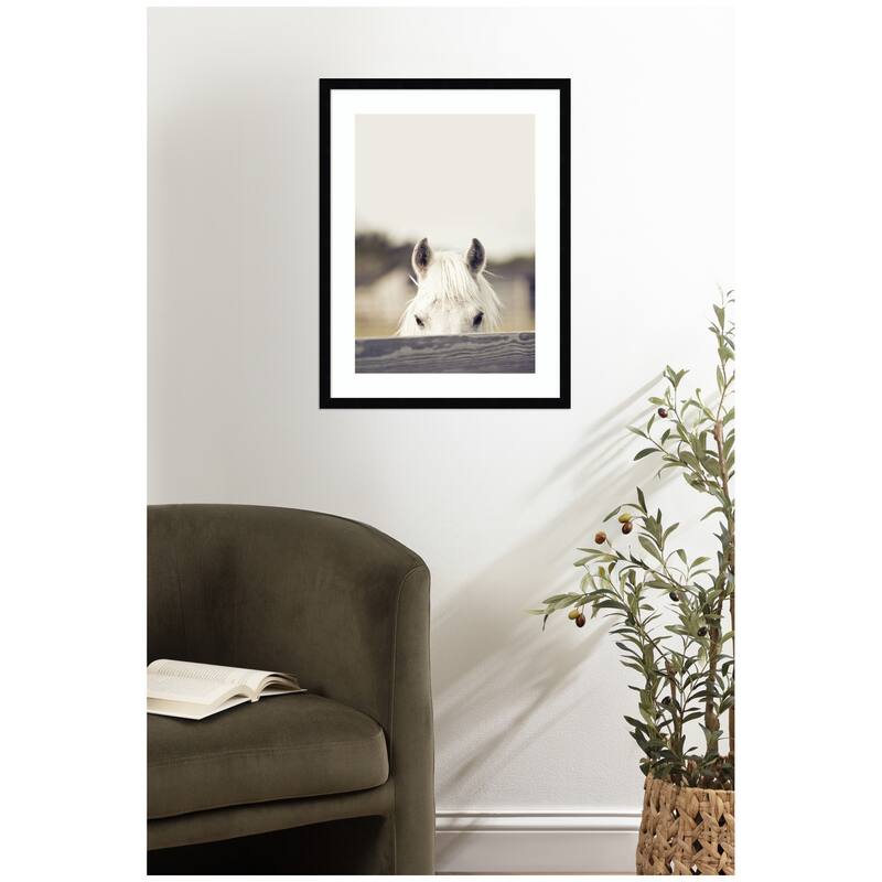 Kate and Laurel Equine Crop by Robert Cadloff Framed Wall Art Print