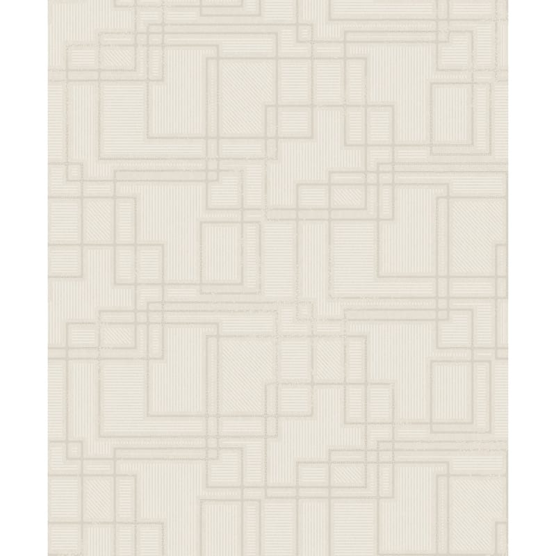 Seabrook Designs Bauhaus Cityscape Unpasted Wallpaper - 20.5 in. W x 33 ft. L - Linen