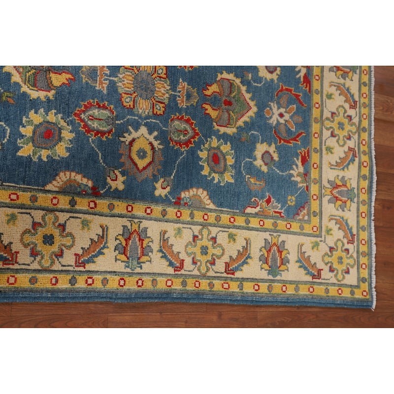 Blue Oushak Oriental Accent Rug Hand-Knotted Wool Carpet - 3'3" x 4'11"