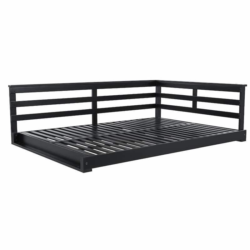 Country Patio Wooden Twin Size Swing Daybed Porch Swing Frame