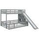 preview thumbnail 8 of 20, Pine Twin Over Full Bunk Bed with Safety Guardrails