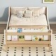 preview thumbnail 8 of 12, Twin Size Platform Bed with Bed-end Storage Book Rack White - Twin