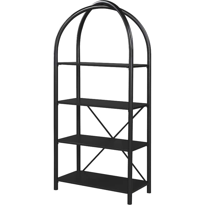 Livabliss Alayna Modern Bookcase - 70"H x 36"W x 16"D - Black