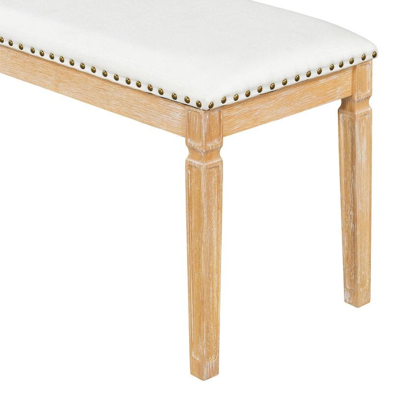 Rustic Farmhouse Extendable Dining Table Set for Six with Four Chairs and Bench for Cozy Gatherings