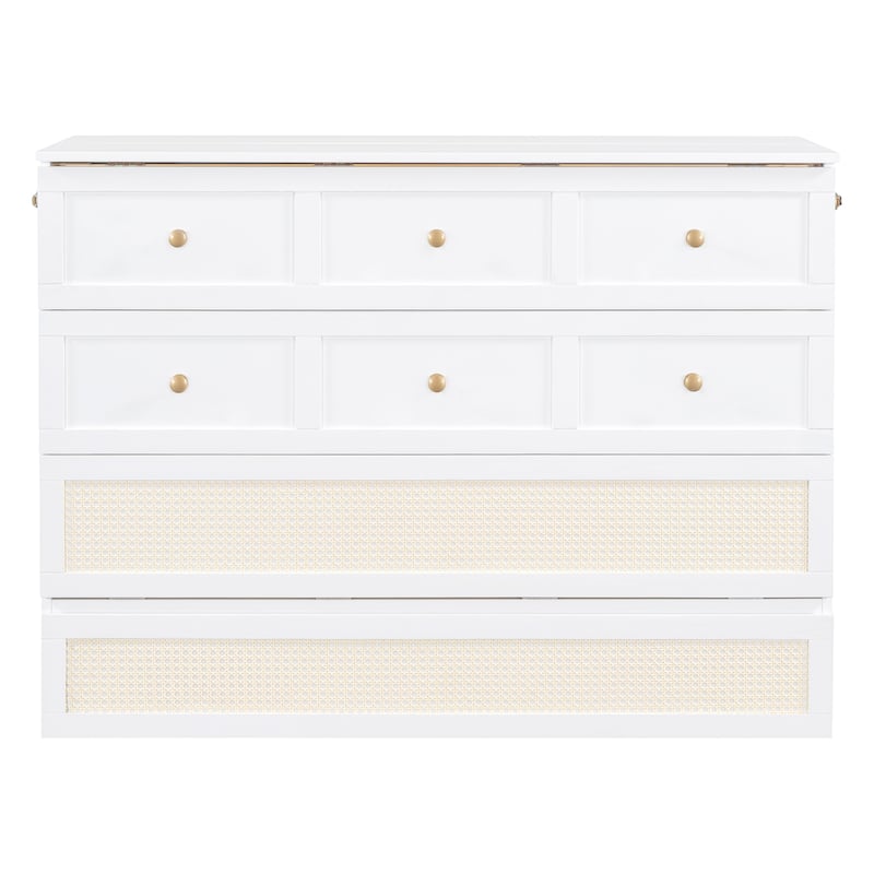 Full Size Murphy Bed with Large Drawers For Bedroom
