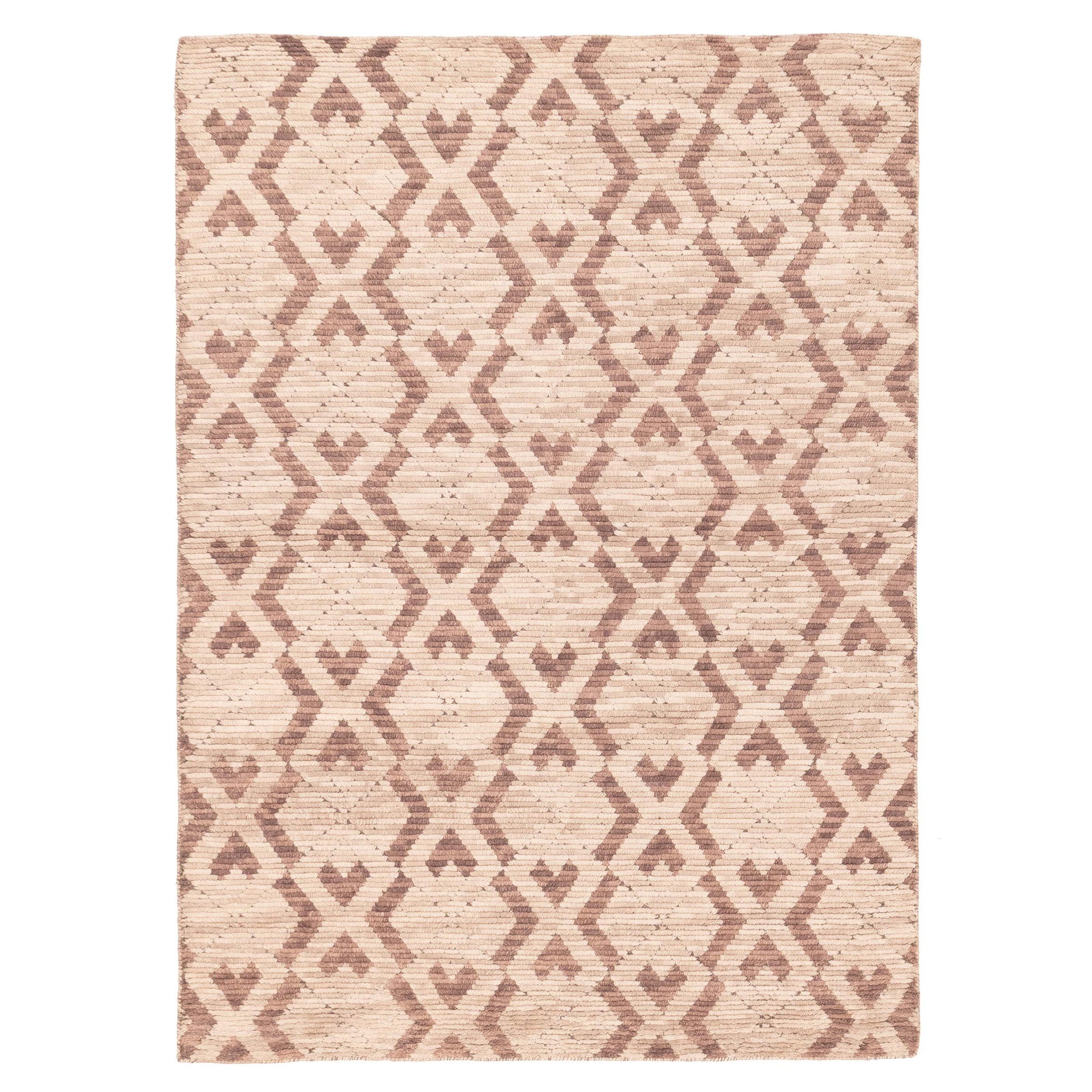 ECARPETGALLERY Hand-knotted Tangier Tan Wool Rug - 5'6 x 7'6