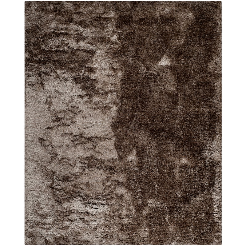 SAFAVIEH Handmade South Beach Leonella Shag Solid Polyester Rug