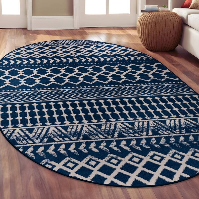 Beverly Rug Diamond Moroccan Bohemian Trellis Indoor Area Rug