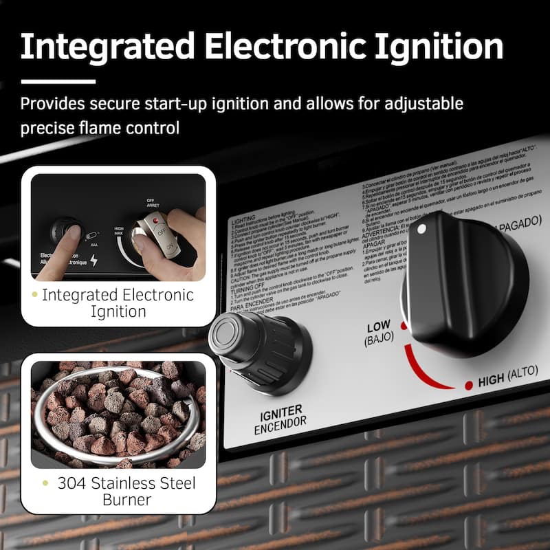 Pocassy Outdoor Sofa Swivel Chair and Ottman with 30in Fire Pit Table