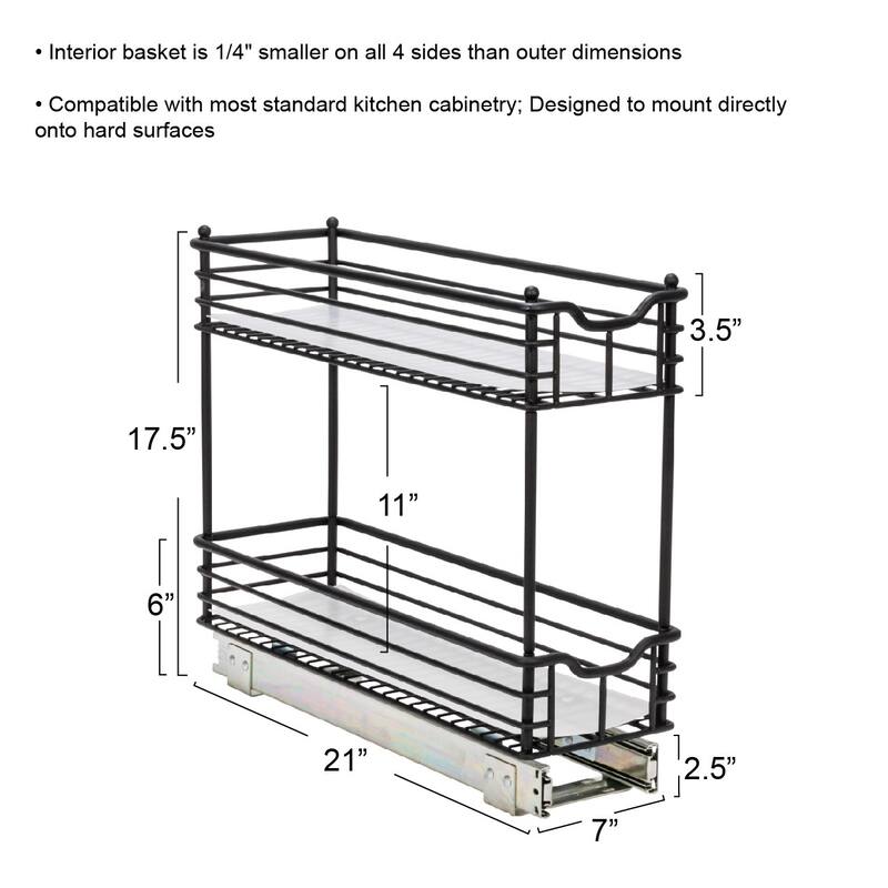 Household Essentials Slide-Out Storage Organizer - 2-Tier Design