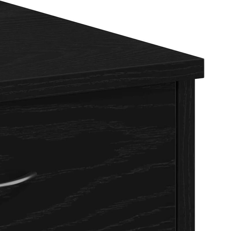 vidaXL Desk Black Oak 31.50 x 15.75 x 29.53 in Engineered Wood