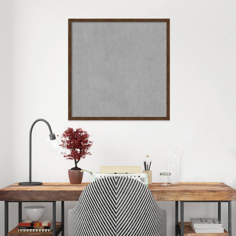 Amanti Art Carlisle Brown Narrow Framed Magnetic Board