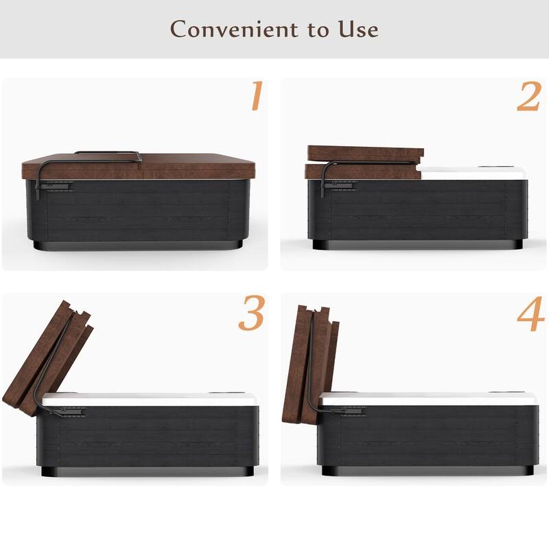 Domi Spa Cover Lift, Full Aluminum Hot Tub Cover Lifts Side Mounted Cover Lifter with Removal System
