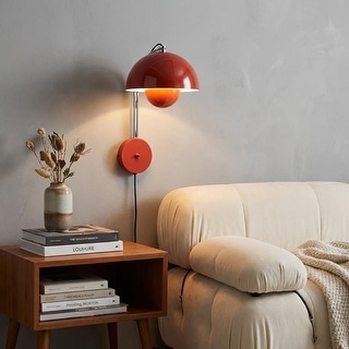 Modern Mid-Century Art Flower Bud Wall Sconces Sleek Plug in Wall Light Fixtures