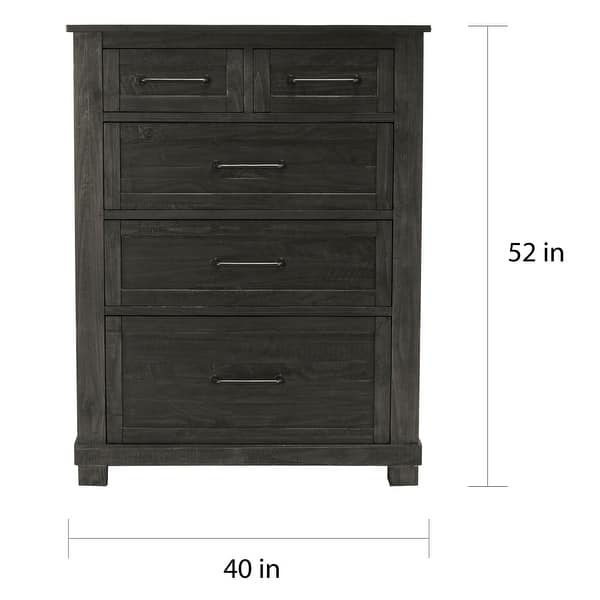 dimension image slide 2 of 3, Simply Solid Sharla Solid Wood 6-piece Storage Bedroom Collection