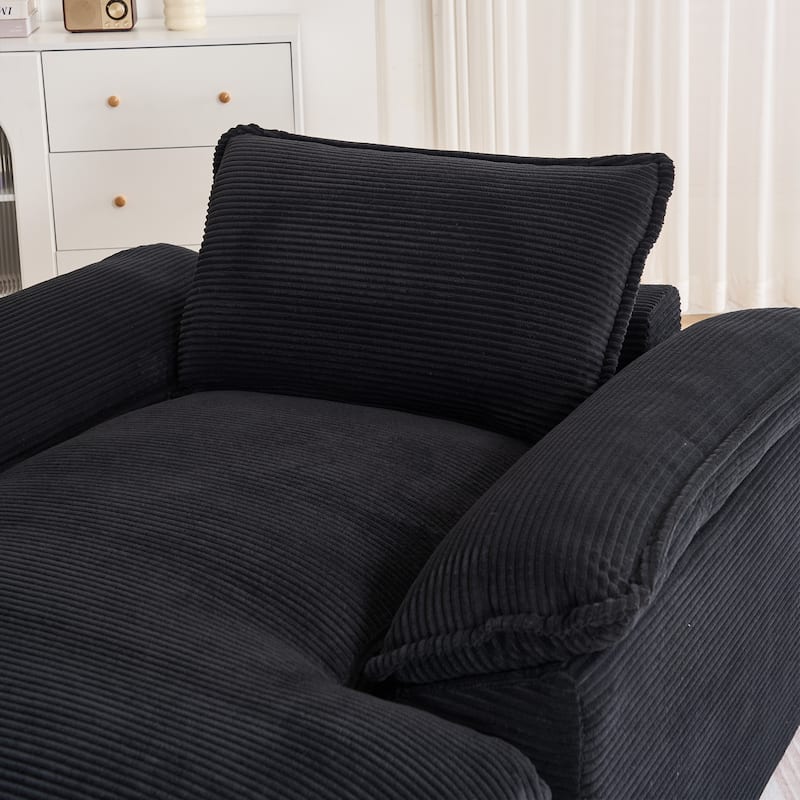 Rossetta Modern Minimalist Refined Style Multi-Functional Recliner Lounge Corduroy Comfort Sofa with Armrests, Easy Assembly