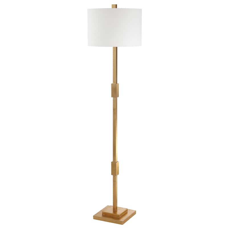 Windsor 61.5" Resin/Metal LED Floor Lamp, Gold Leaf by JONATHAN Y - Gold Leaf - 61.5" H x 15" W x 15" D