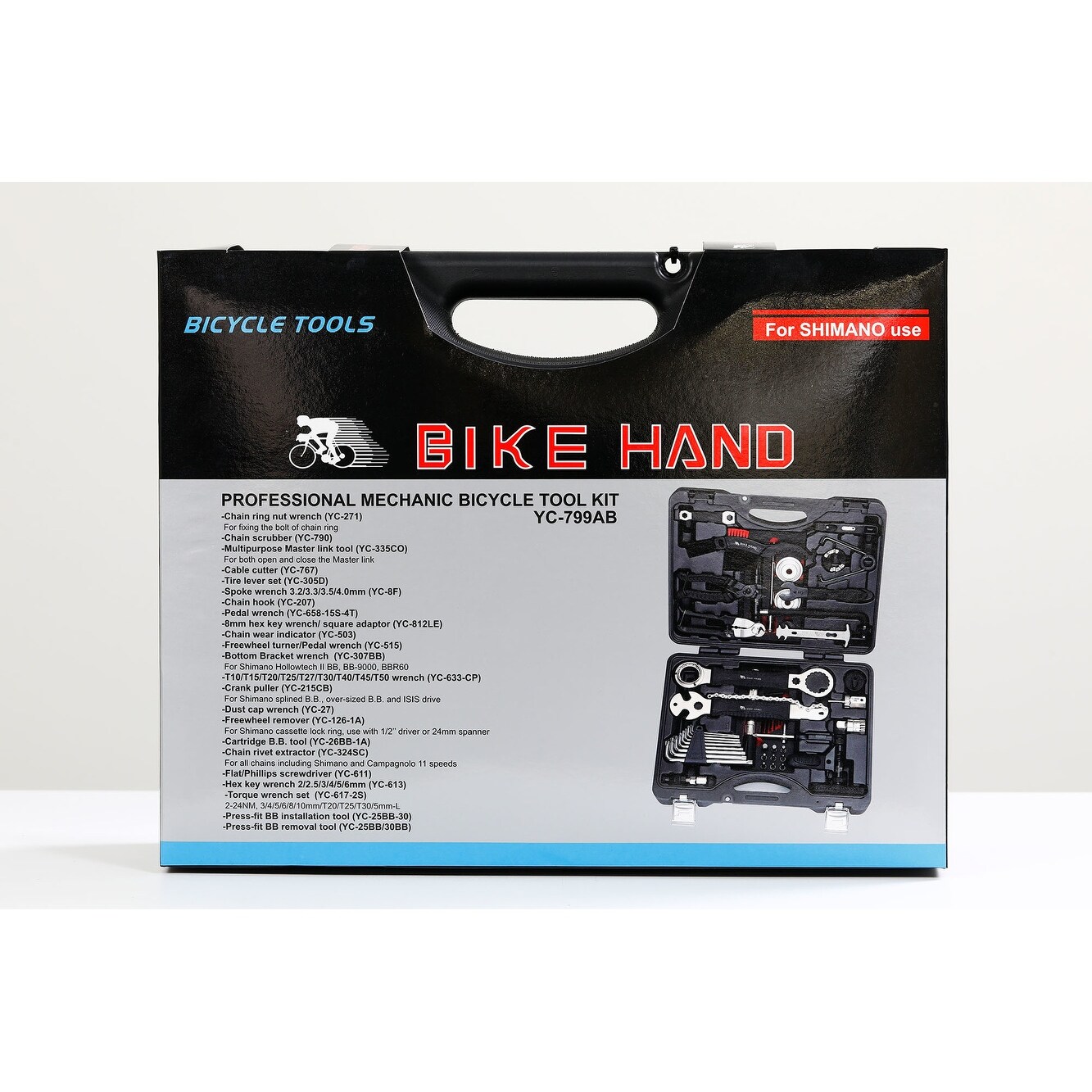 bikehand bike bicycle repair tool kit with torque wrench