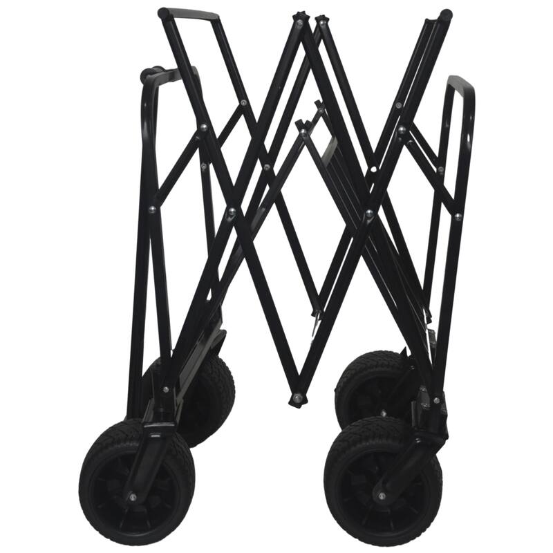 Rotating Wheel Folding Wagon, Garden Cart for Camping, Beach, Picnic