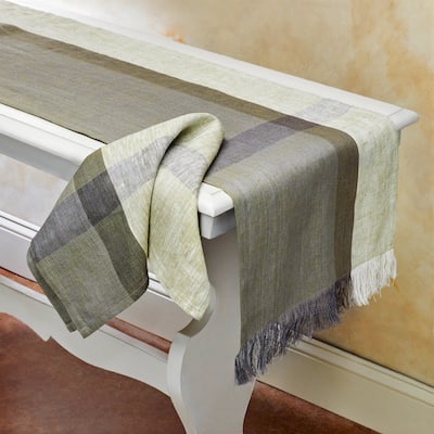 SERENE 100% Flax Linen Table Runner | Handmade | Fairtrade | Upcycled | Nature-Inspired Decor by Sustainable Threads