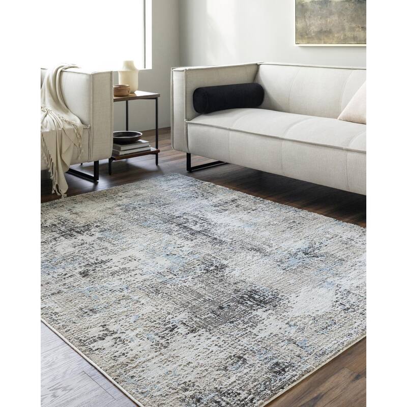 Livabliss Casual Allegro Abstract Area Rug - 9'2" x 12' - Charcoal/Ivory