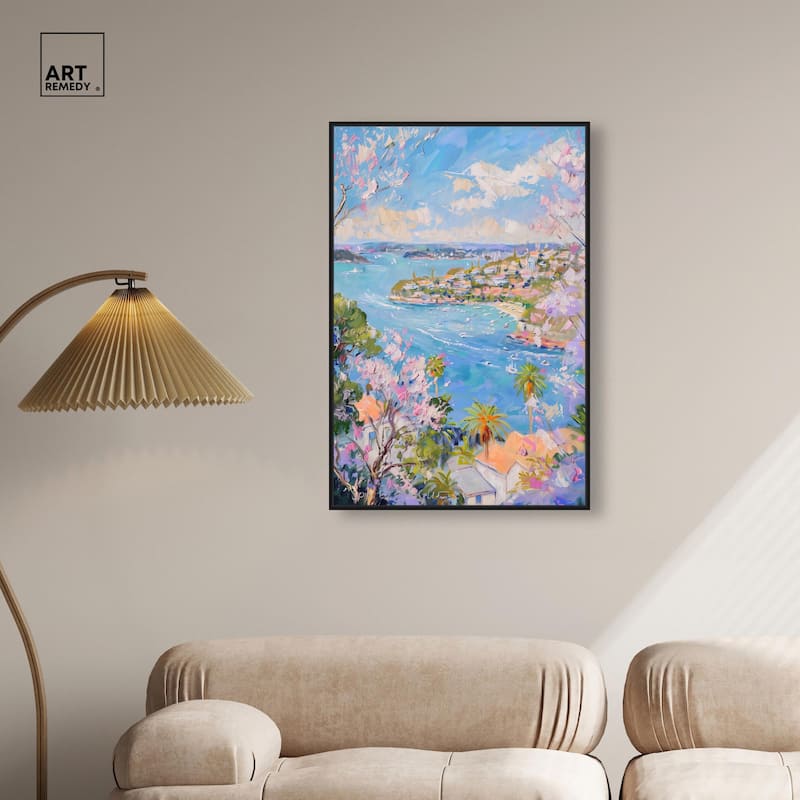 Hillside Harbor View I Canvas by Art Remedy