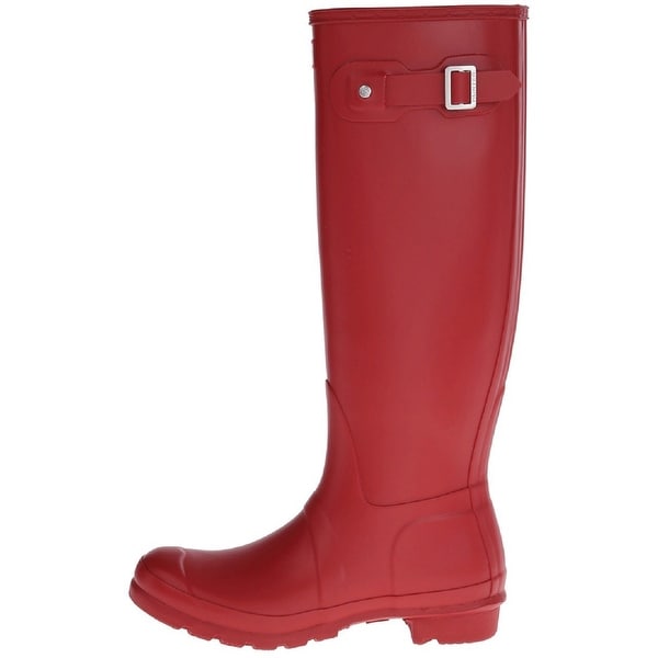 hunter matte red rain boots