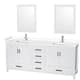Option White / White Cultured Marble Top / Brushed Chrome