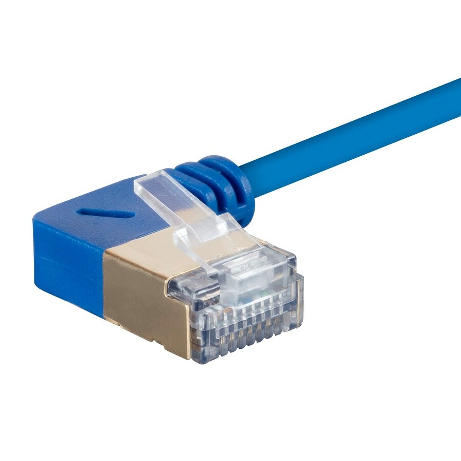 Shop Monoprice Slimrun Cat6a Ethernet Network Cable Cord Blue
