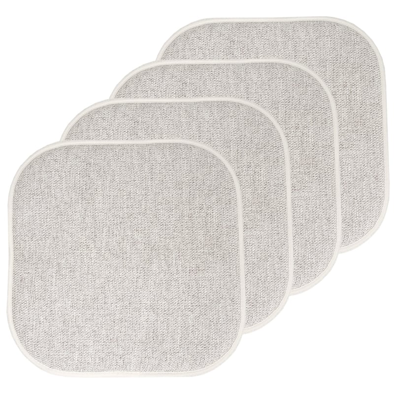 Alexis Memory Foam Chair Pads - Cream/Brown - Set of 4