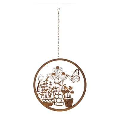 Layered Metal Butterfly Garden Wall Plaque 16"D