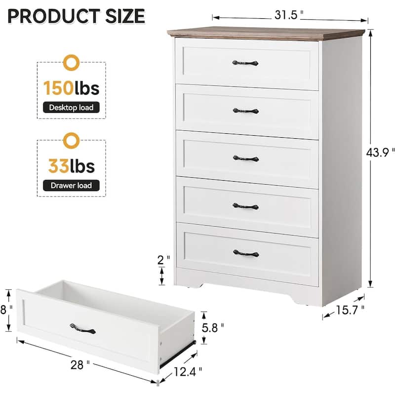 Elam Grey Dresser Closet Storage Tower Organizer for Bedroom