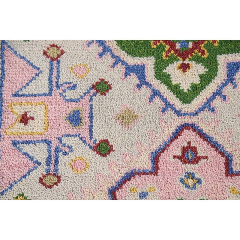 Tribal Geometric Kazak Indian Runner Rug Hand-knotted Wool Carpet - 2'7"x 7'11"