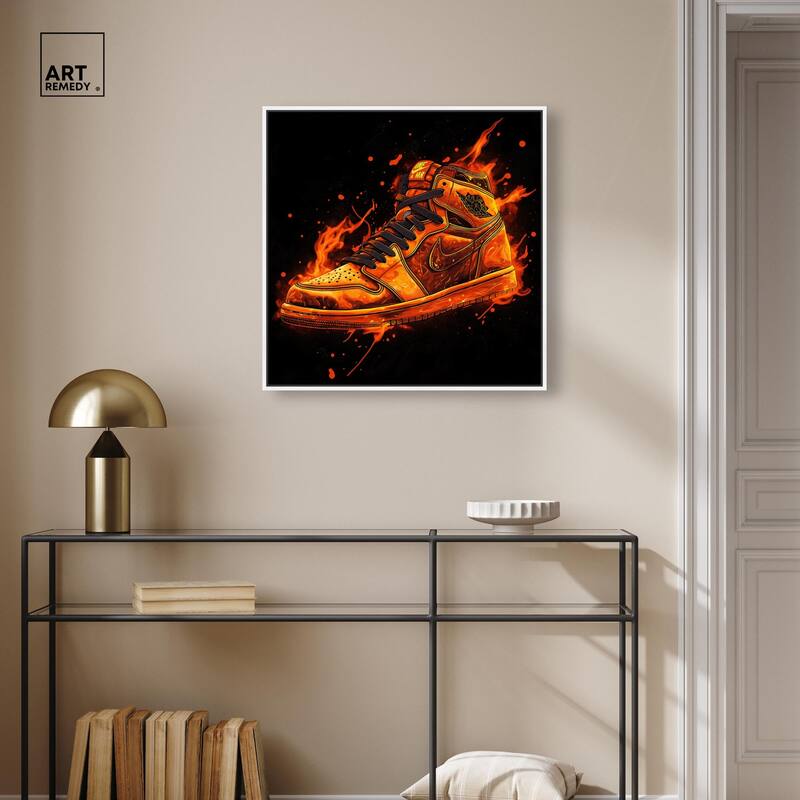 Jumpman on Fire I Canvas by Art Remedy
