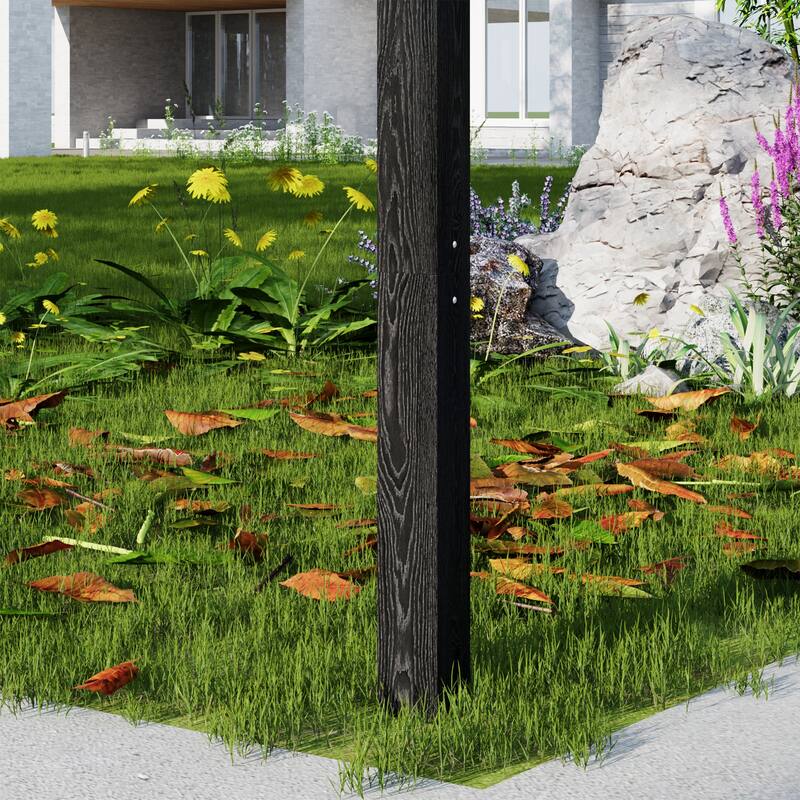 All-Weather HDPS Mailbox Post Black