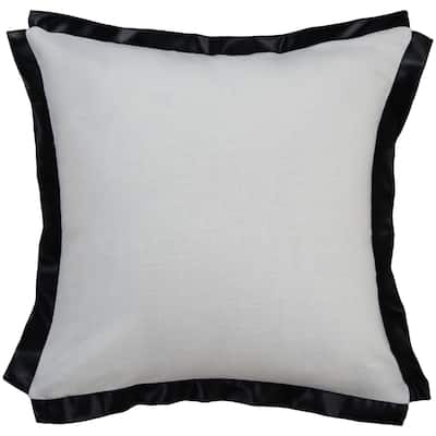 Rizzy Home Modern Leather Flange Throw Pillow, 20x20