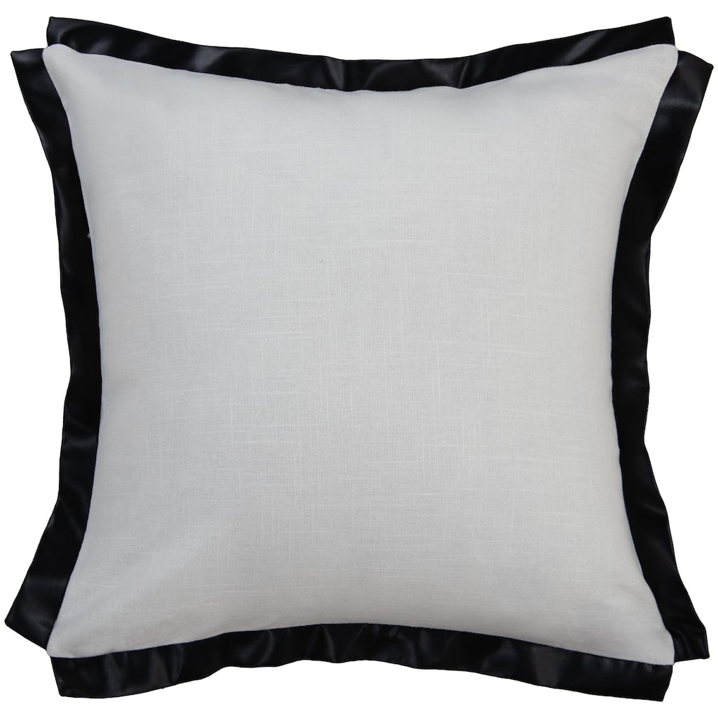 Rizzy Home Modern Leather Flange Throw Pillow, 20x20