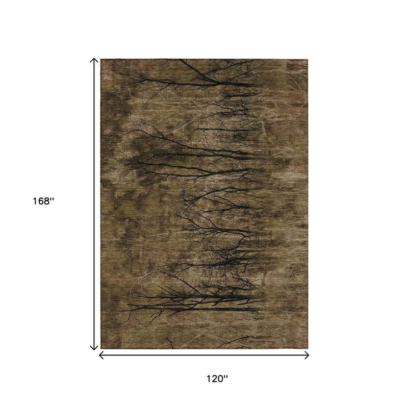 HomeRoots Floral Transitional Rectangle Outdoor Rug