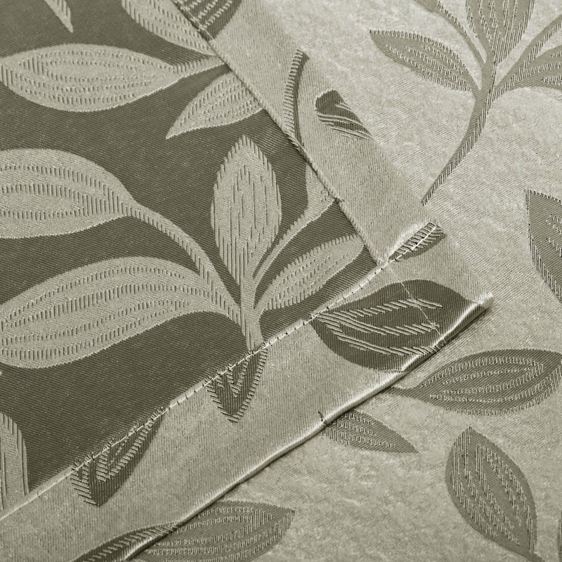 Superior Modern Bohemian Leaves Room Darkening Curtains with Grommets