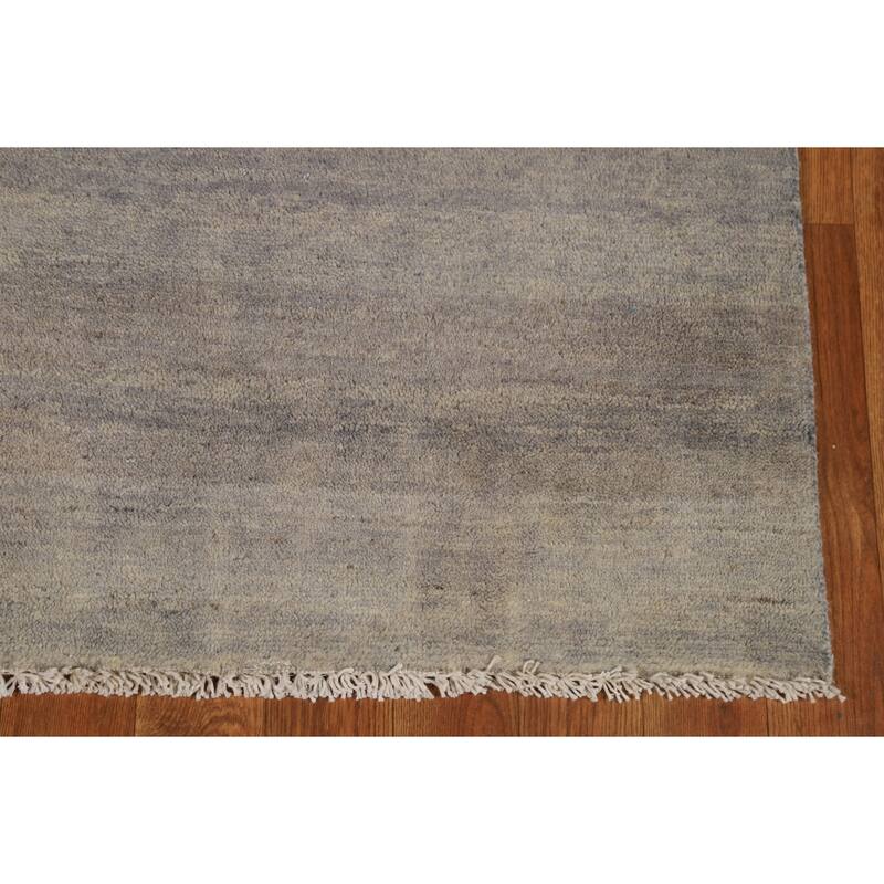 Striped Gabbeh Oriental Foyer Rug Hand-Knotted Wool Carpet - 3'3"x 6'4"