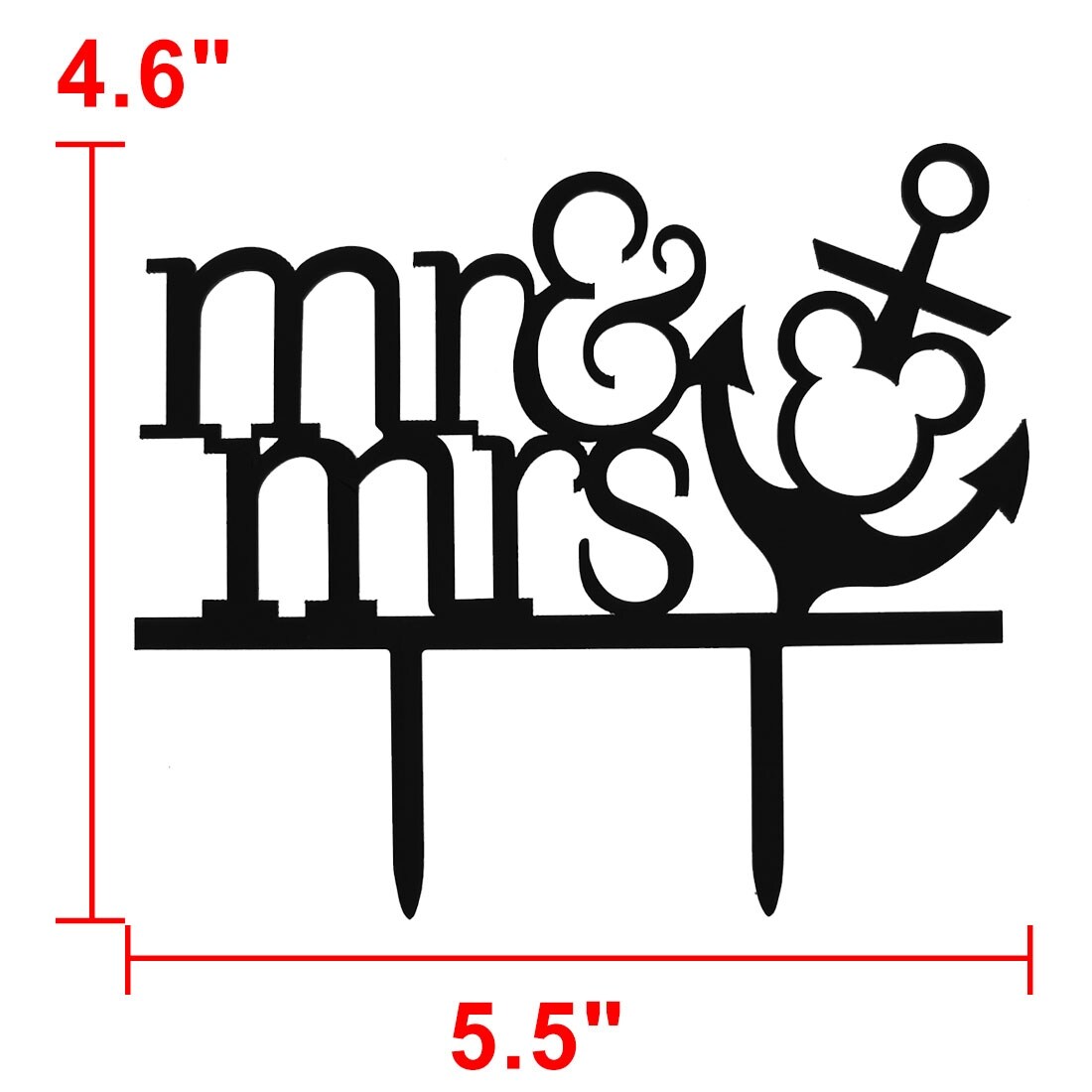 Shop Wedding Anniversary Acrylic Mr And Mrs Shaped Diy Cupcake